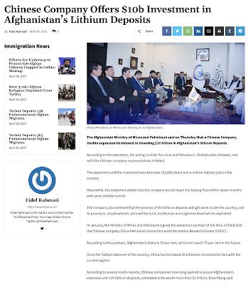 Afghanistan,Lithium,china